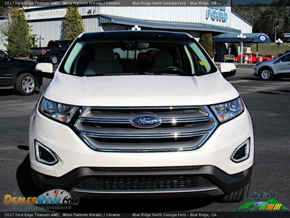 2017 Ford Edge Titanium AWD White Platinum Metallic / Ceramic Photo #8