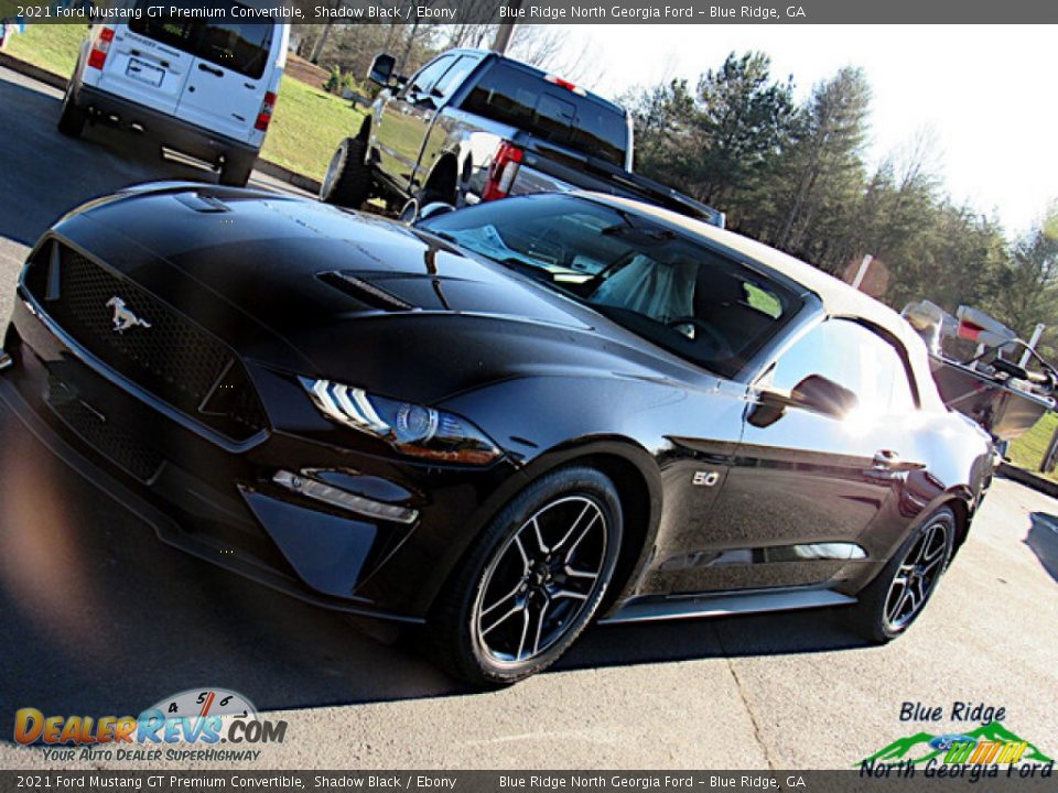 2021 Ford Mustang GT Premium Convertible Shadow Black / Ebony Photo #23