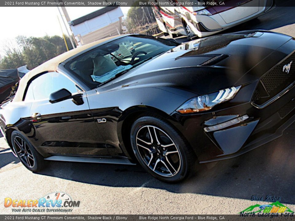 2021 Ford Mustang GT Premium Convertible Shadow Black / Ebony Photo #24