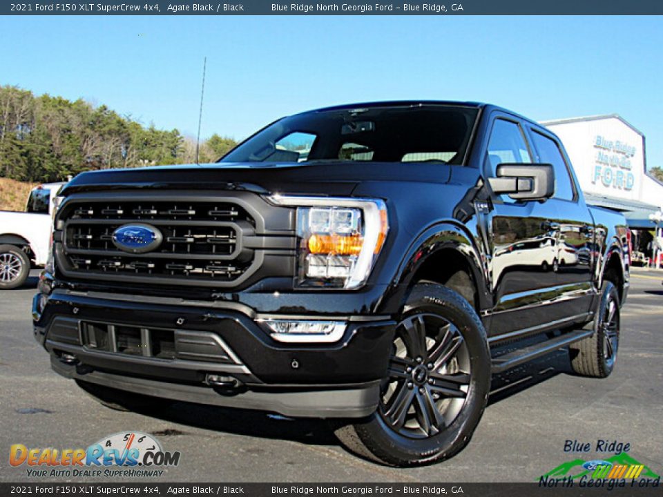 2021 Ford F150 XLT SuperCrew 4x4 Agate Black / Black Photo #1