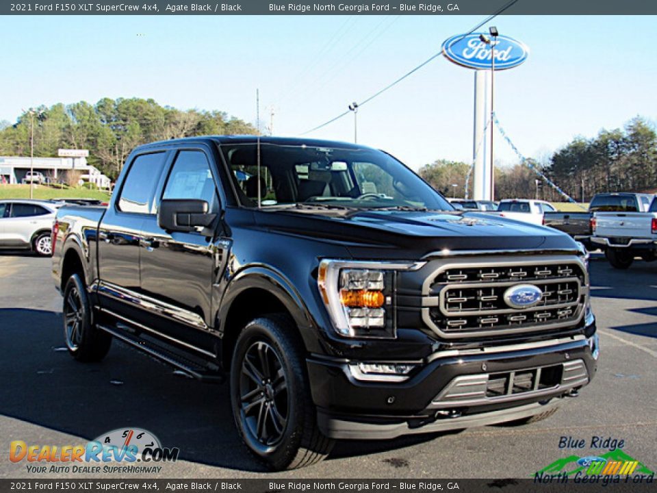 2021 Ford F150 XLT SuperCrew 4x4 Agate Black / Black Photo #7