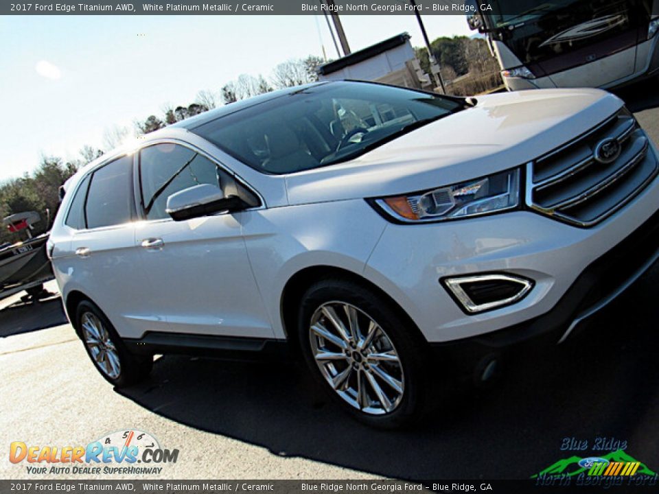 2017 Ford Edge Titanium AWD White Platinum Metallic / Ceramic Photo #29