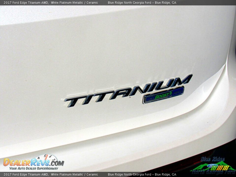 2017 Ford Edge Titanium AWD White Platinum Metallic / Ceramic Photo #33