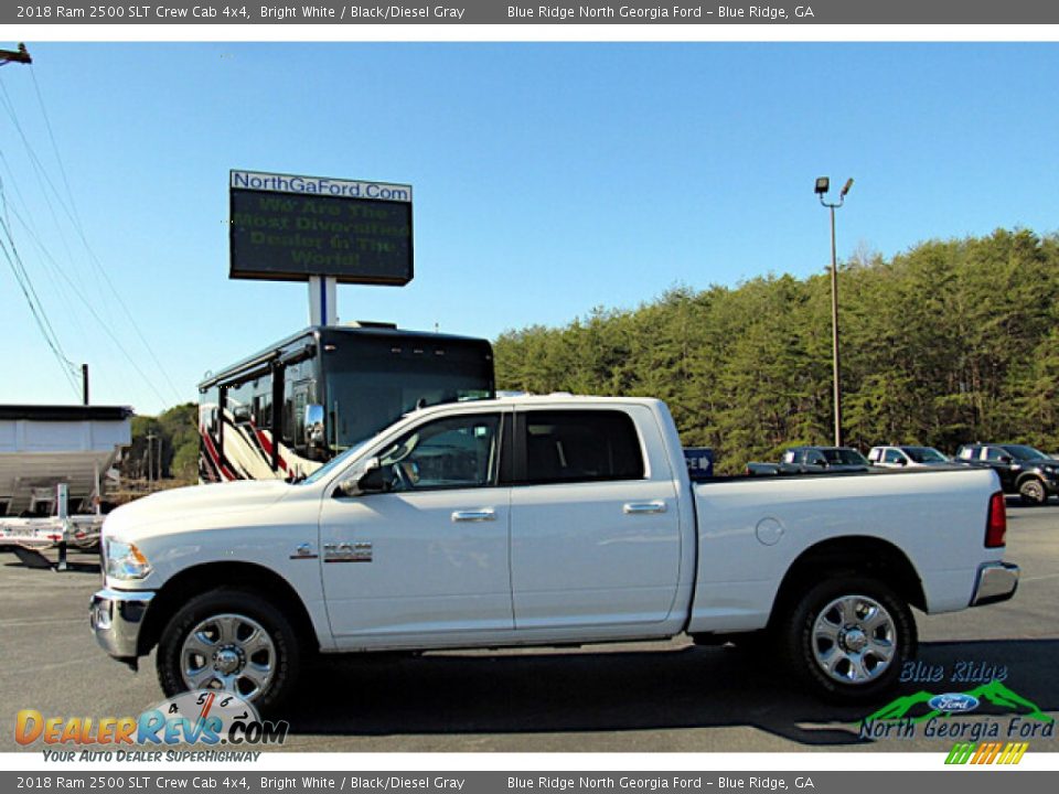 2018 Ram 2500 SLT Crew Cab 4x4 Bright White / Black/Diesel Gray Photo #2