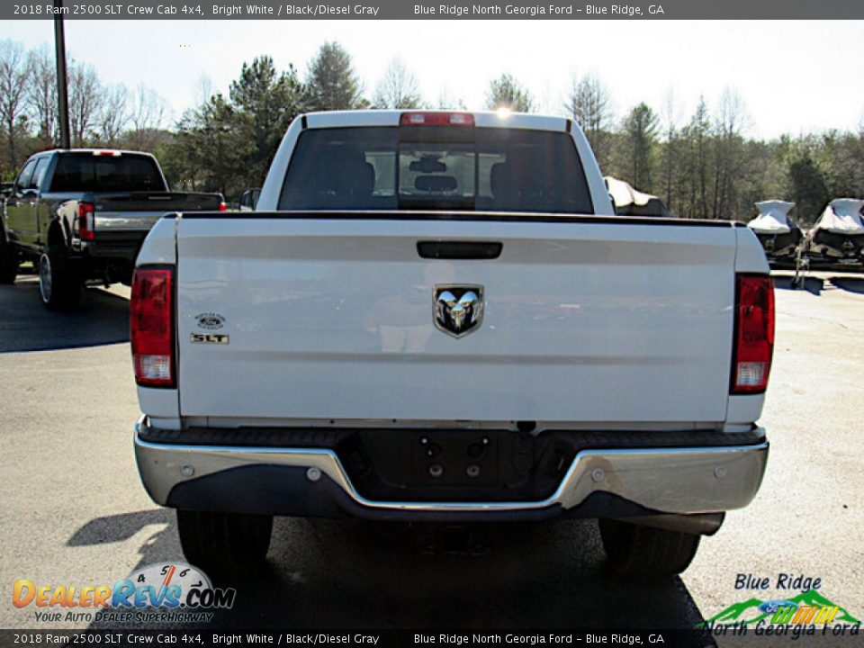 2018 Ram 2500 SLT Crew Cab 4x4 Bright White / Black/Diesel Gray Photo #4