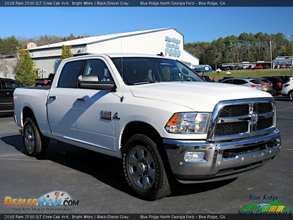 2018 Ram 2500 SLT Crew Cab 4x4 Bright White / Black/Diesel Gray Photo #7