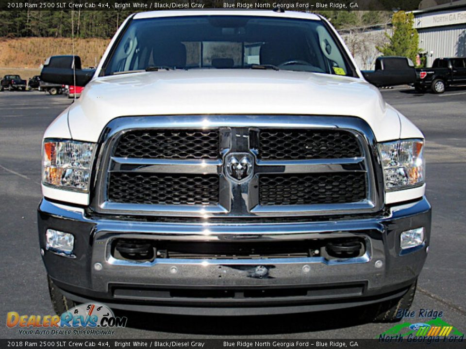 2018 Ram 2500 SLT Crew Cab 4x4 Bright White / Black/Diesel Gray Photo #8