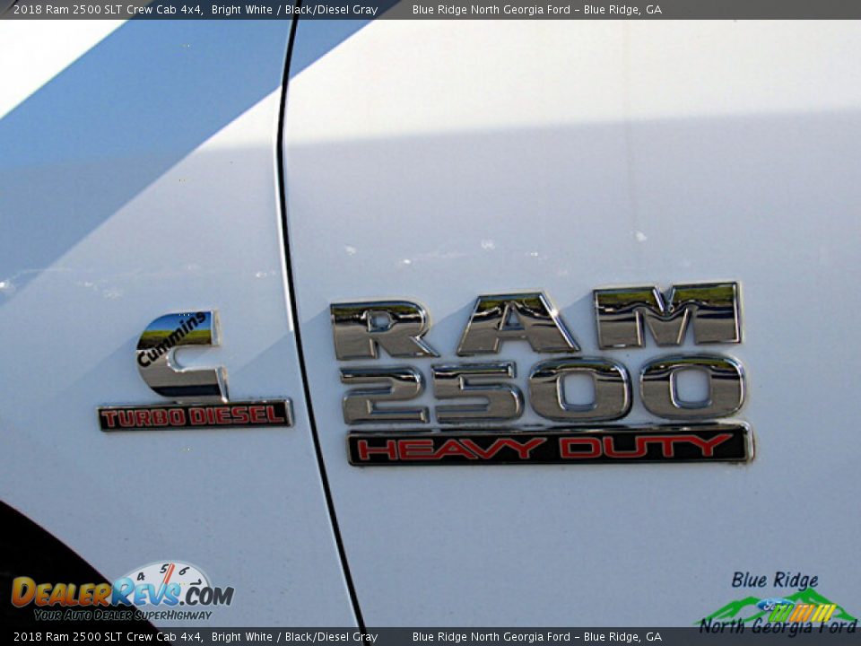 2018 Ram 2500 SLT Crew Cab 4x4 Bright White / Black/Diesel Gray Photo #30