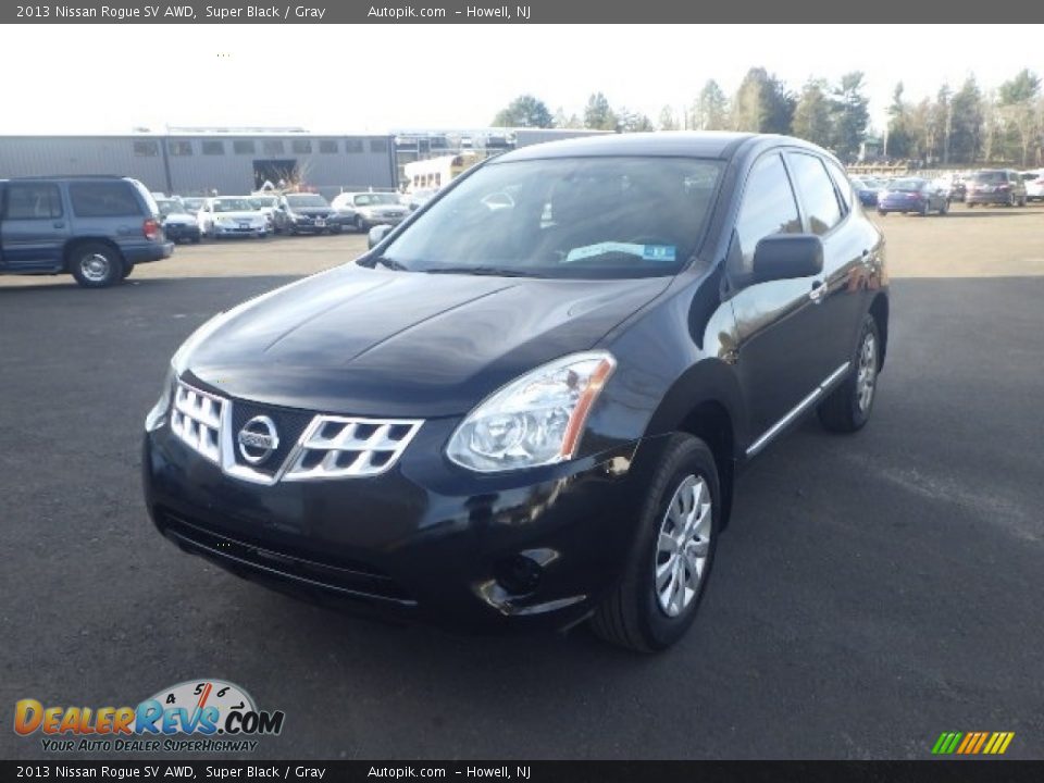 2013 Nissan Rogue SV AWD Super Black / Gray Photo #1