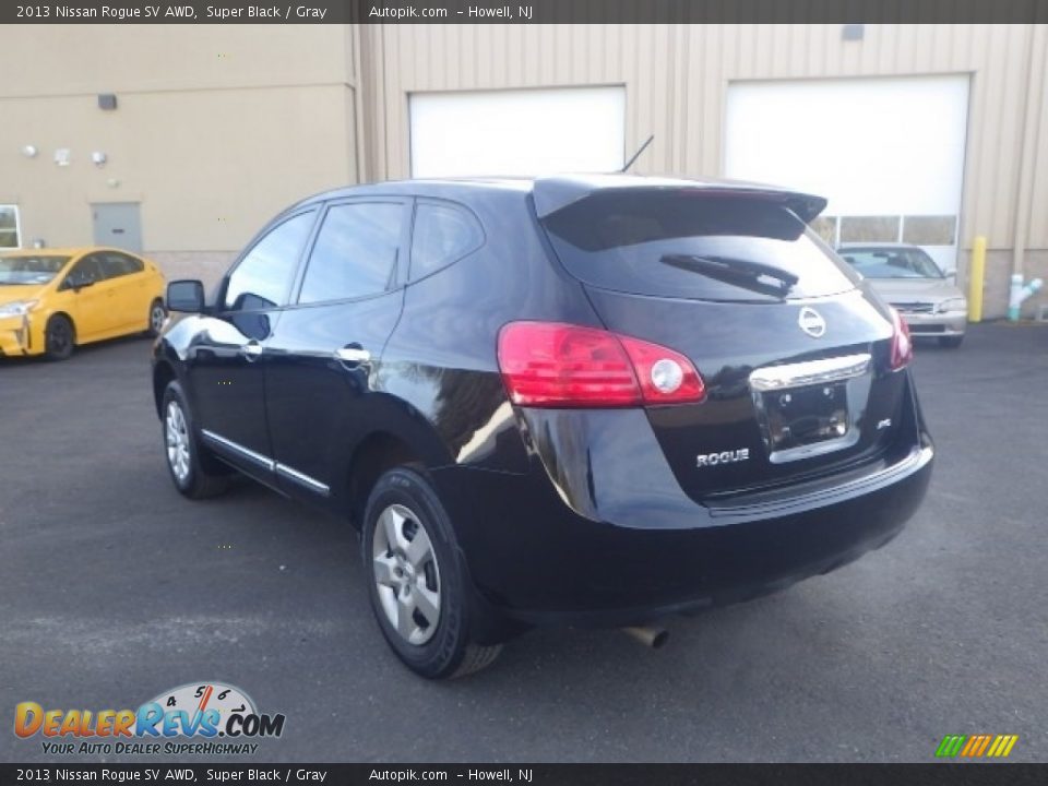 2013 Nissan Rogue SV AWD Super Black / Gray Photo #4