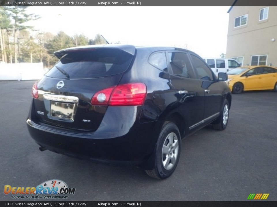 2013 Nissan Rogue SV AWD Super Black / Gray Photo #6