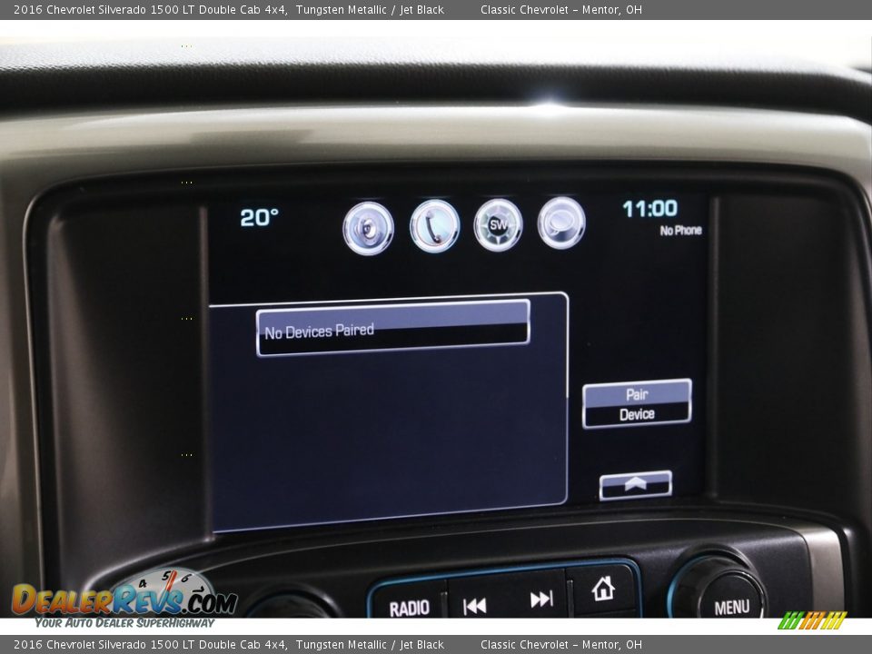2016 Chevrolet Silverado 1500 LT Double Cab 4x4 Tungsten Metallic / Jet Black Photo #12