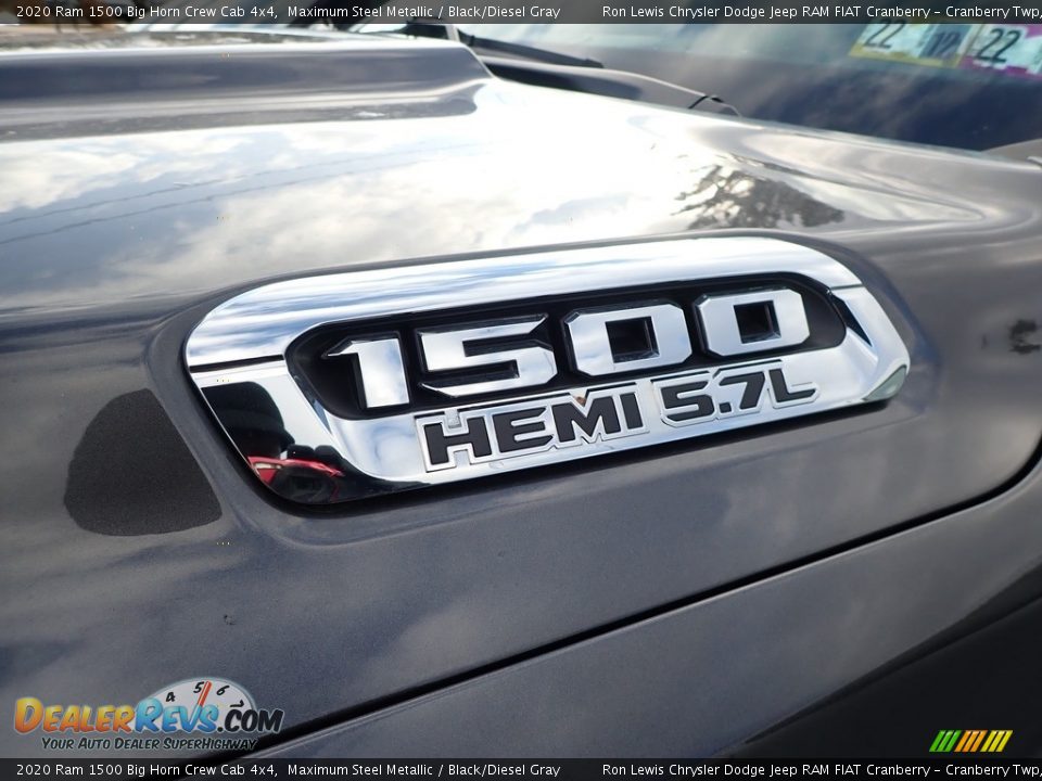 2020 Ram 1500 Big Horn Crew Cab 4x4 Maximum Steel Metallic / Black/Diesel Gray Photo #3