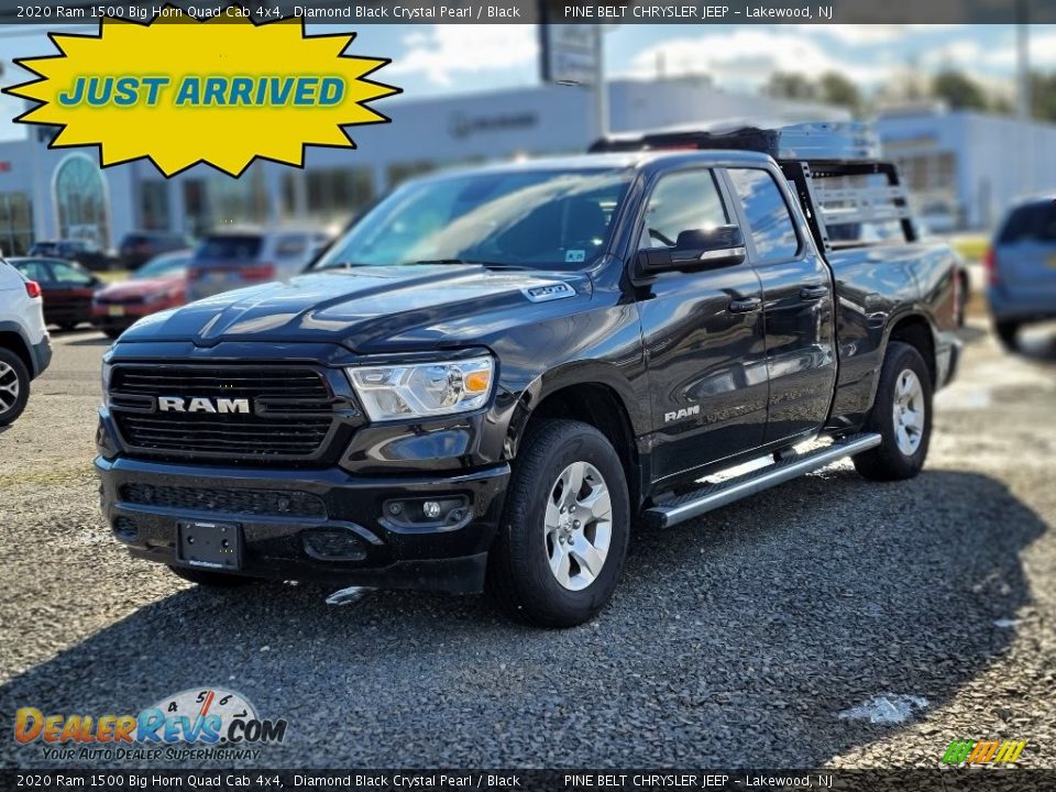 2020 Ram 1500 Big Horn Quad Cab 4x4 Diamond Black Crystal Pearl / Black Photo #1