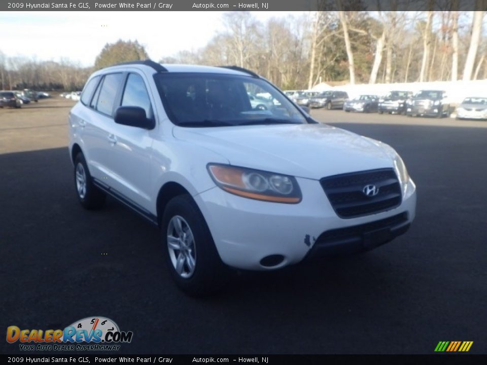 2009 Hyundai Santa Fe GLS Powder White Pearl / Gray Photo #3