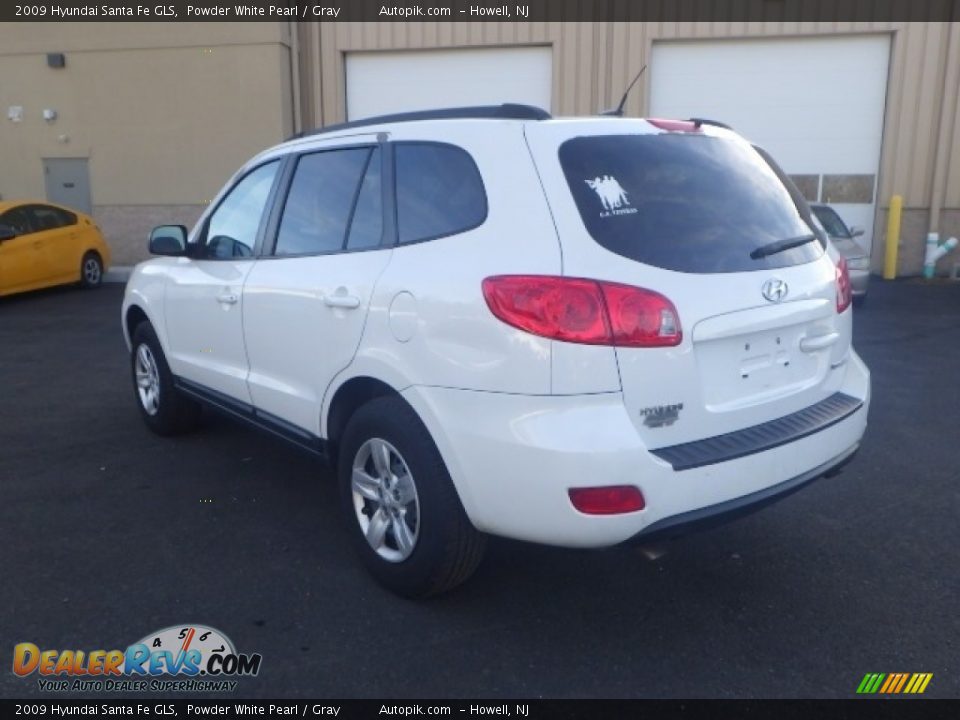 2009 Hyundai Santa Fe GLS Powder White Pearl / Gray Photo #4