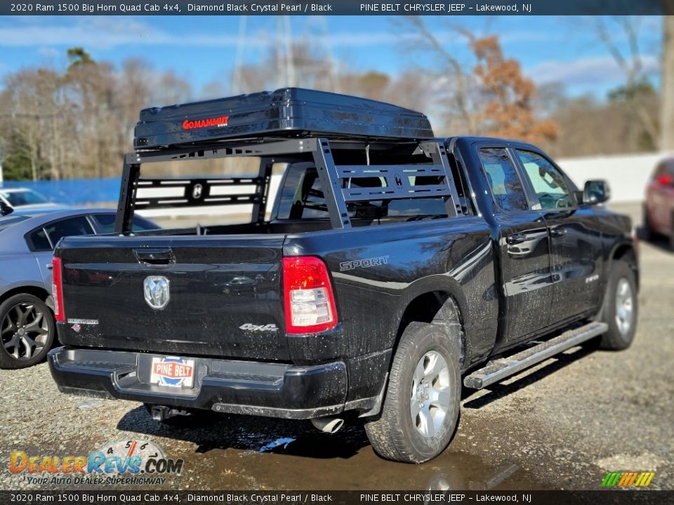 2020 Ram 1500 Big Horn Quad Cab 4x4 Diamond Black Crystal Pearl / Black Photo #3