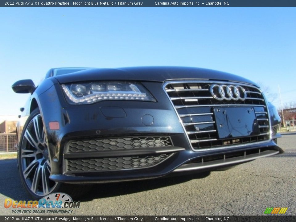 2012 Audi A7 3.0T quattro Prestige Moonlight Blue Metallic / Titanium Grey Photo #2