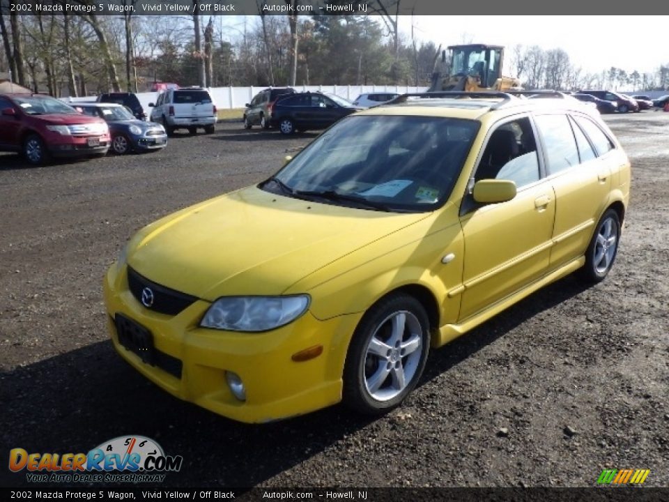 2002 Mazda Protege 5 Wagon Vivid Yellow / Off Black Photo #1