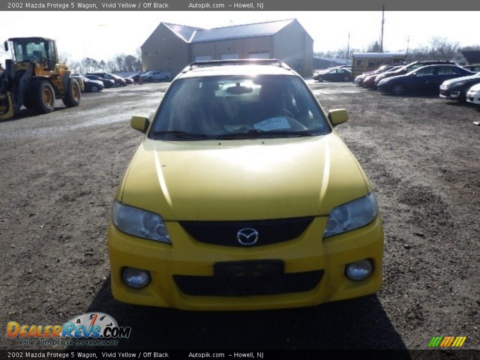 2002 Mazda Protege 5 Wagon Vivid Yellow / Off Black Photo #2