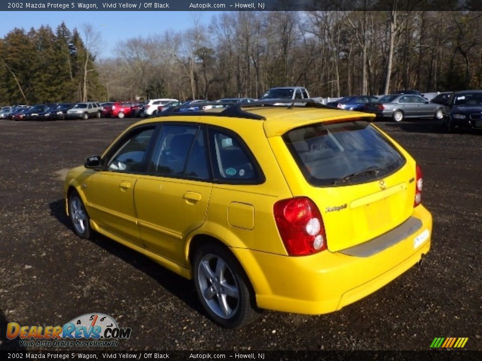 2002 Mazda Protege 5 Wagon Vivid Yellow / Off Black Photo #4