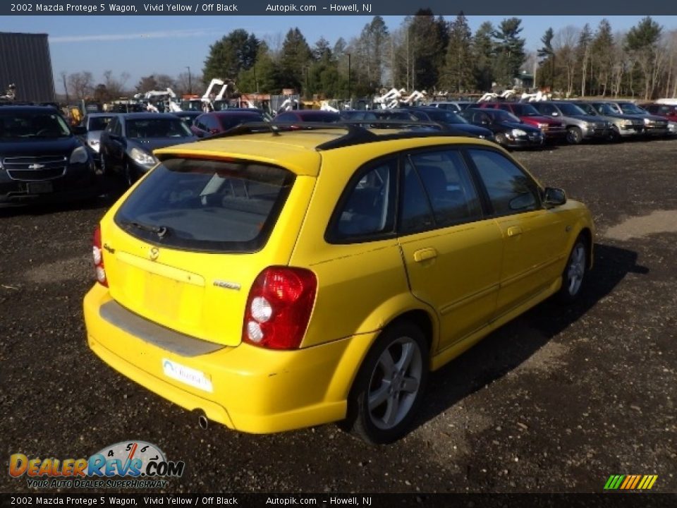 2002 Mazda Protege 5 Wagon Vivid Yellow / Off Black Photo #6