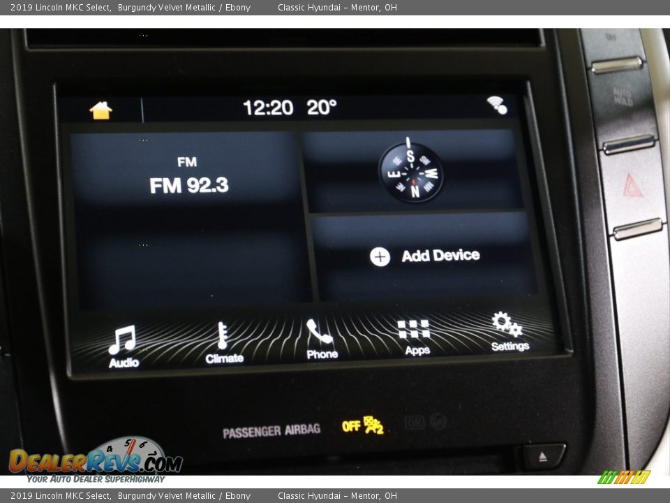 2019 Lincoln MKC Select Burgundy Velvet Metallic / Ebony Photo #10