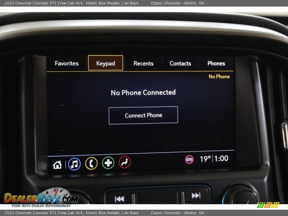 2020 Chevrolet Colorado Z71 Crew Cab 4x4 Kinetic Blue Metallic / Jet Black Photo #12