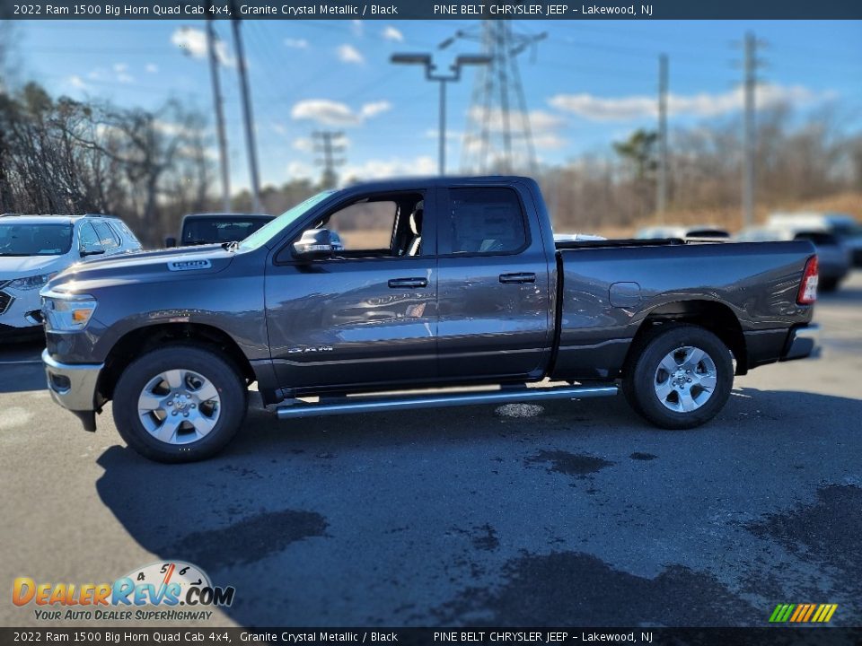 2022 Ram 1500 Big Horn Quad Cab 4x4 Granite Crystal Metallic / Black Photo #3