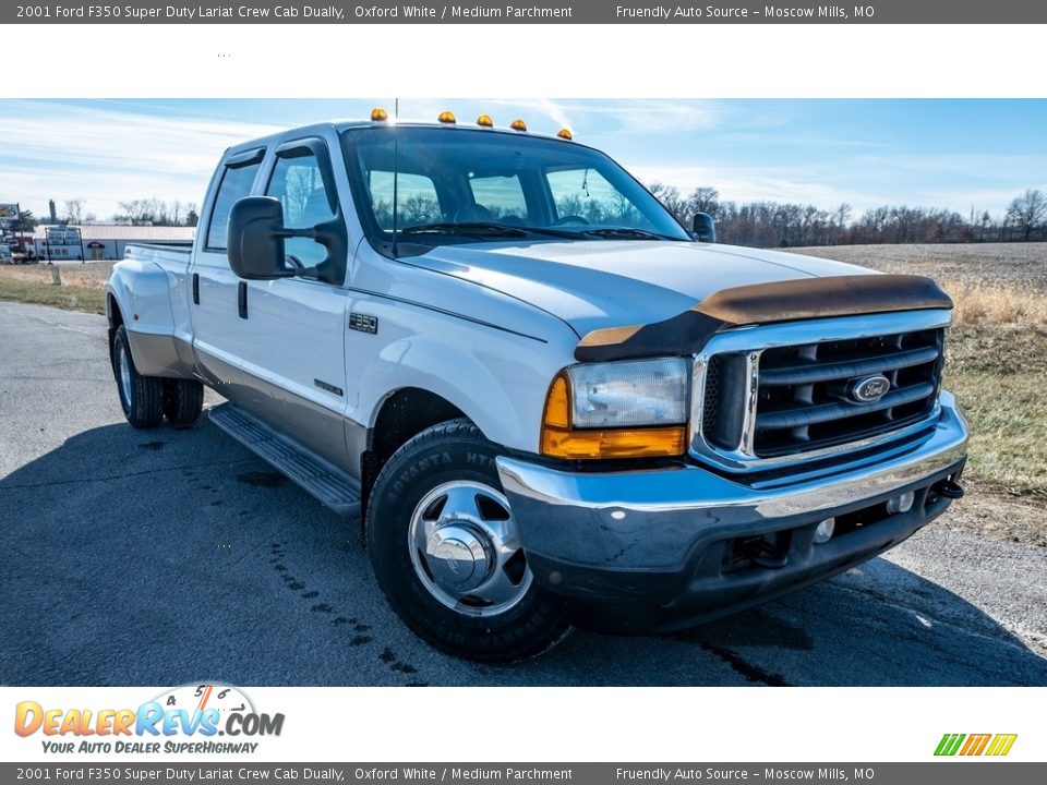 Oxford White 2001 Ford F350 Super Duty Lariat Crew Cab Dually Photo #1