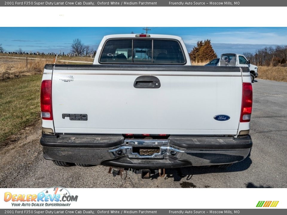 2001 Ford F350 Super Duty Lariat Crew Cab Dually Oxford White / Medium Parchment Photo #5