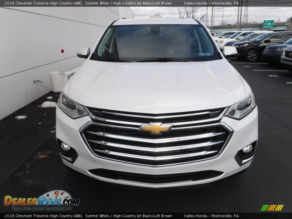 2018 Chevrolet Traverse High Country AWD Summit White / High Country Jet Black/Loft Brown Photo #5
