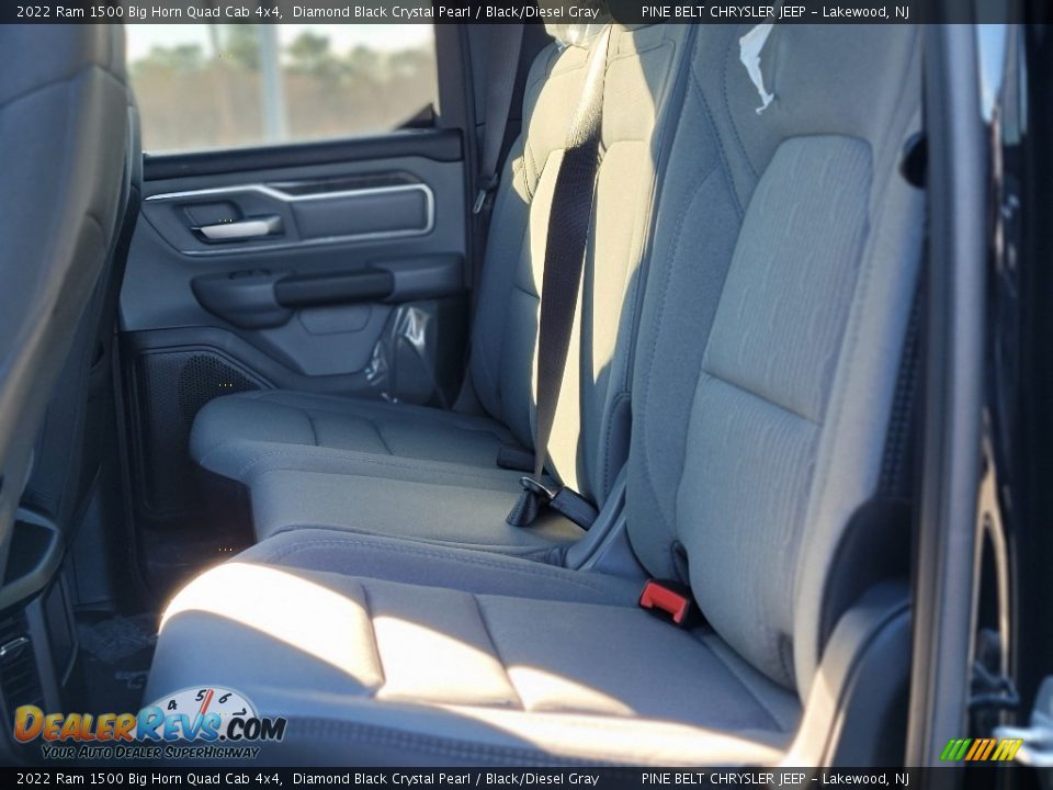 2022 Ram 1500 Big Horn Quad Cab 4x4 Diamond Black Crystal Pearl / Black/Diesel Gray Photo #7