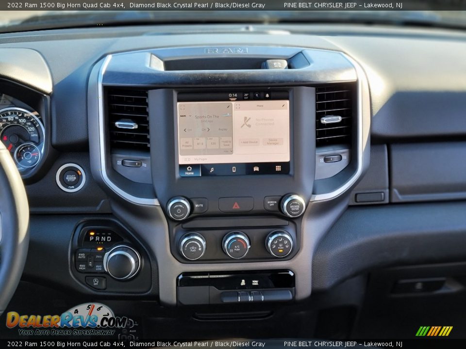 2022 Ram 1500 Big Horn Quad Cab 4x4 Diamond Black Crystal Pearl / Black/Diesel Gray Photo #9