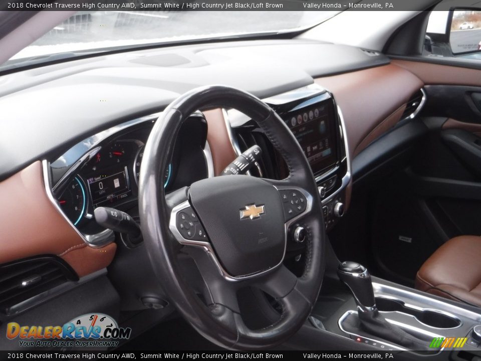 2018 Chevrolet Traverse High Country AWD Summit White / High Country Jet Black/Loft Brown Photo #13