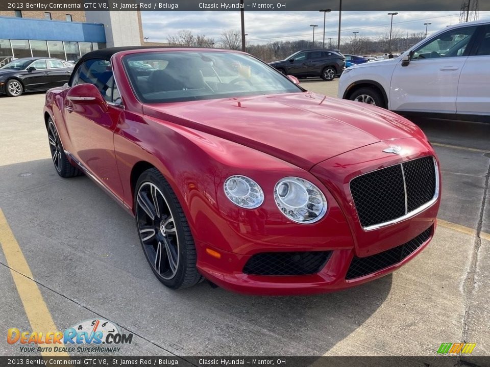 2013 Bentley Continental GTC V8 St James Red / Beluga Photo #2