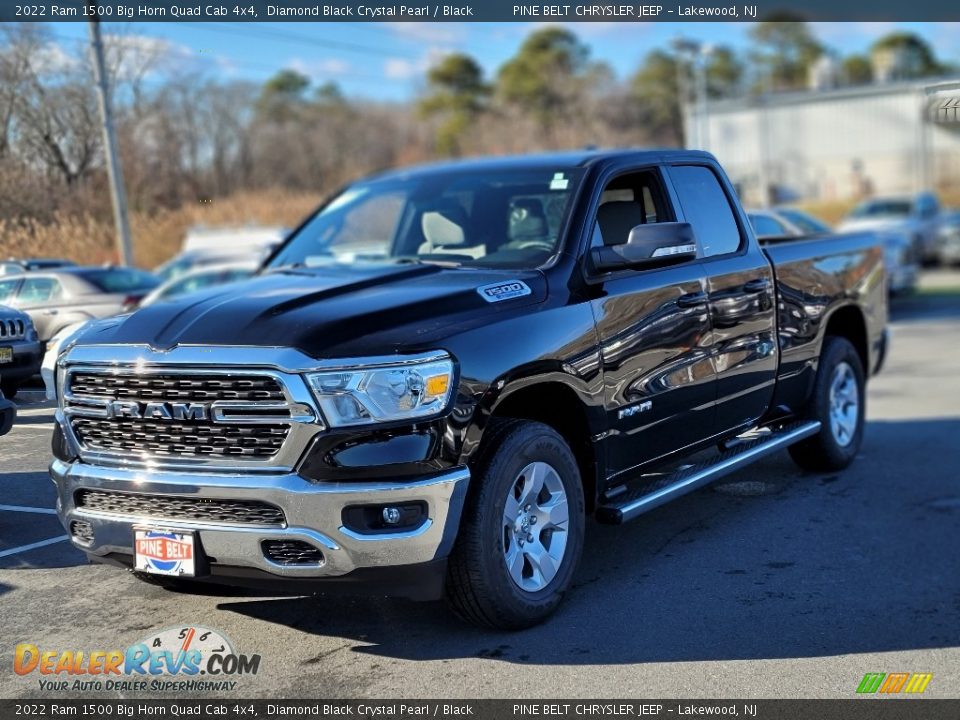 2022 Ram 1500 Big Horn Quad Cab 4x4 Diamond Black Crystal Pearl / Black Photo #1