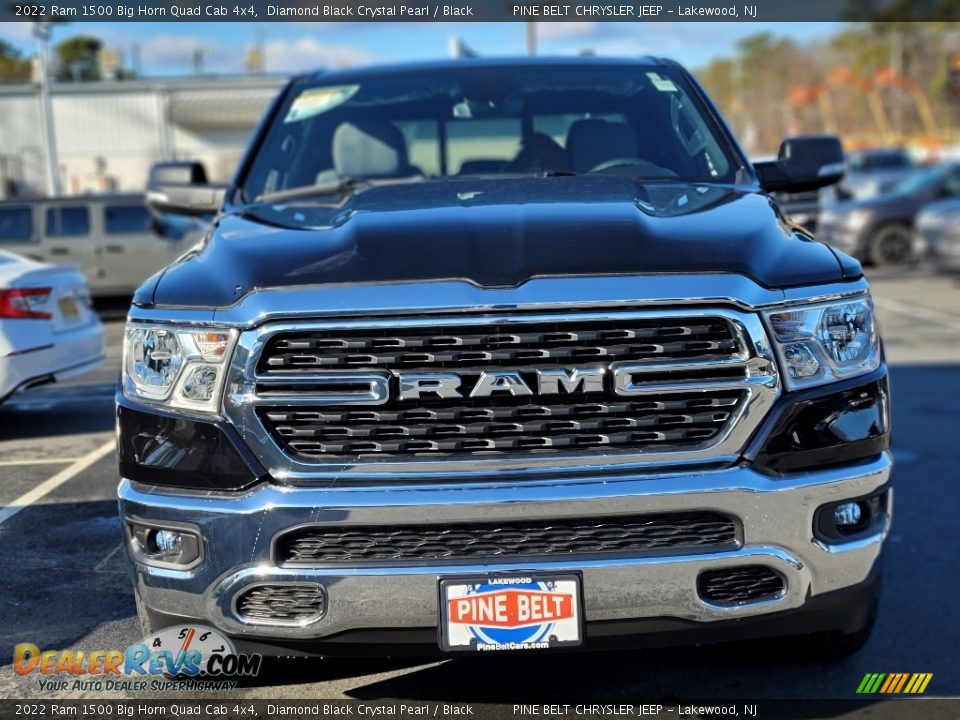 2022 Ram 1500 Big Horn Quad Cab 4x4 Diamond Black Crystal Pearl / Black Photo #2
