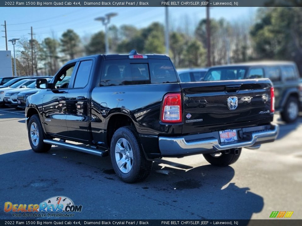 2022 Ram 1500 Big Horn Quad Cab 4x4 Diamond Black Crystal Pearl / Black Photo #4