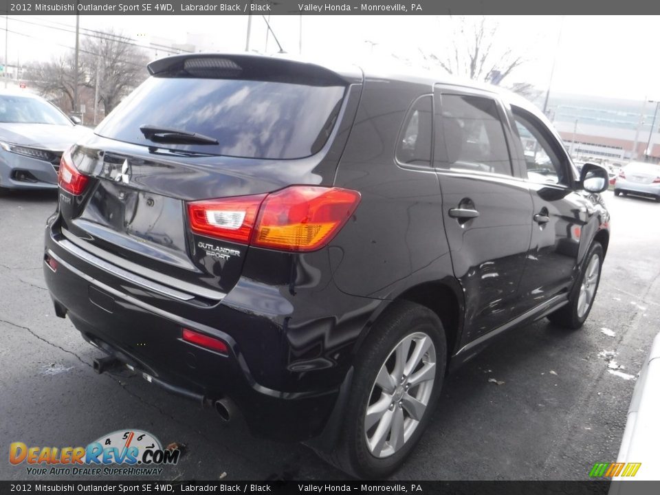 2012 Mitsubishi Outlander Sport SE 4WD Labrador Black / Black Photo #6