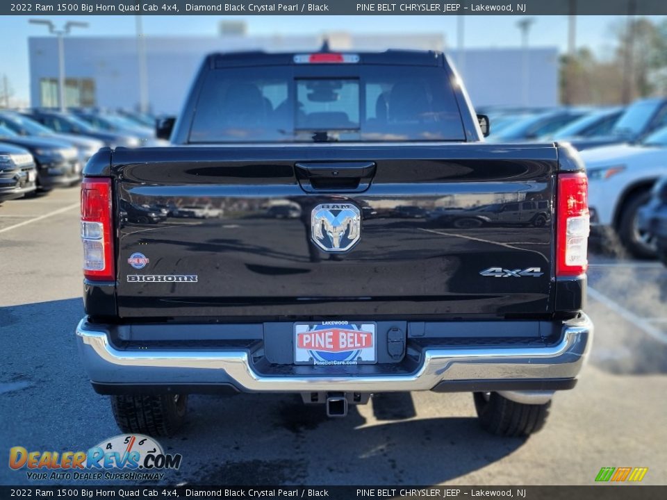 2022 Ram 1500 Big Horn Quad Cab 4x4 Diamond Black Crystal Pearl / Black Photo #5