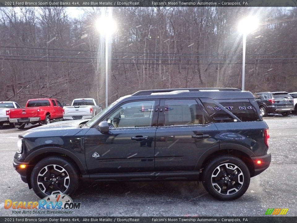 2021 Ford Bronco Sport Outer Banks 4x4 Alto Blue Metallic / Ebony/Roast Photo #6