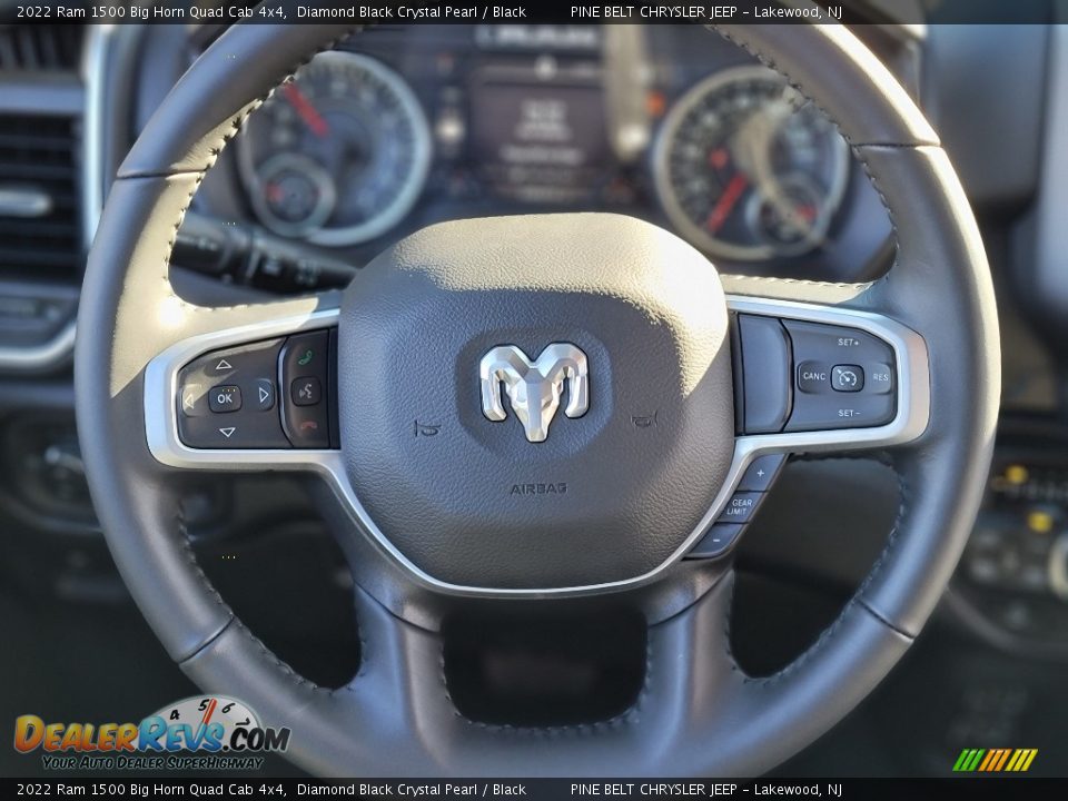 2022 Ram 1500 Big Horn Quad Cab 4x4 Diamond Black Crystal Pearl / Black Photo #8