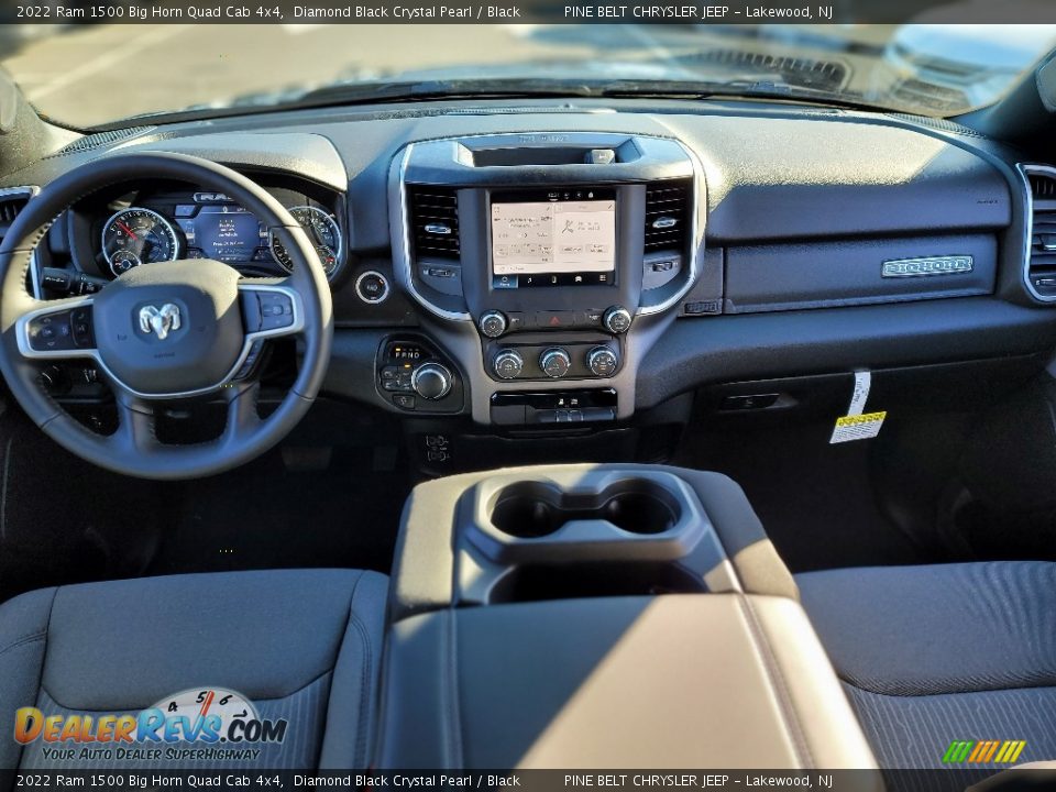 2022 Ram 1500 Big Horn Quad Cab 4x4 Diamond Black Crystal Pearl / Black Photo #9