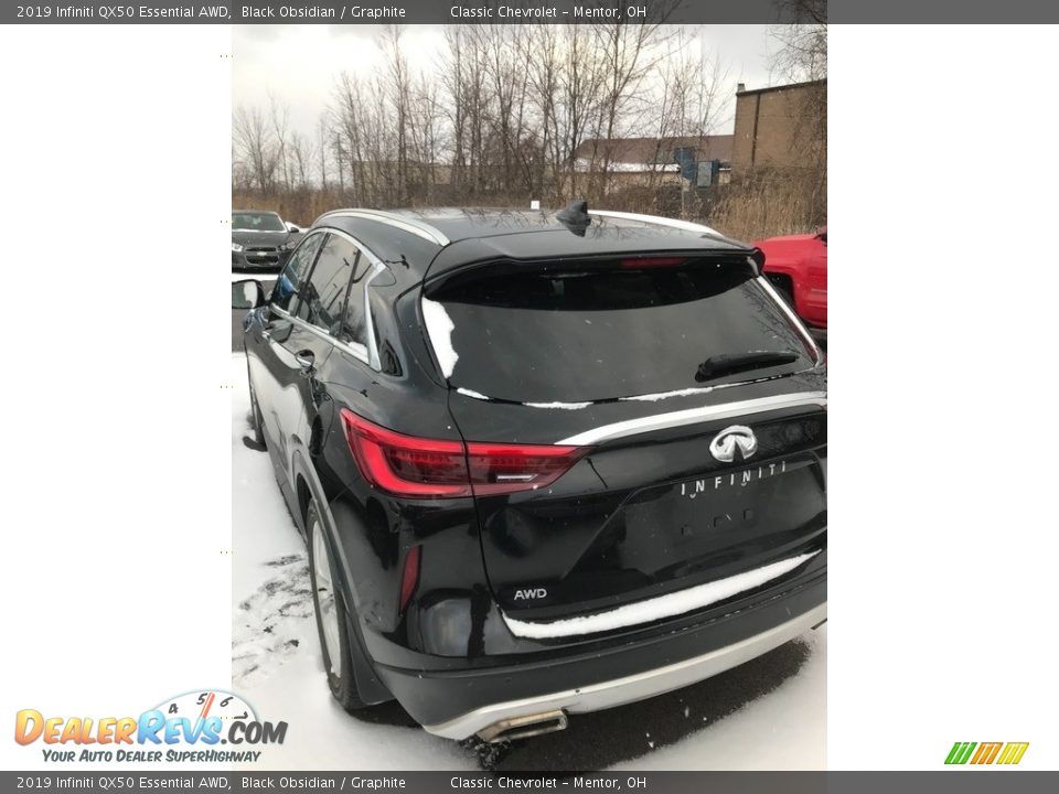 2019 Infiniti QX50 Essential AWD Black Obsidian / Graphite Photo #3