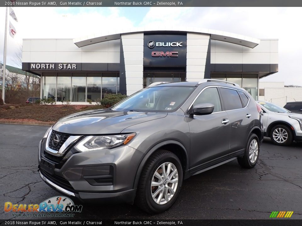 2018 Nissan Rogue SV AWD Gun Metallic / Charcoal Photo #1