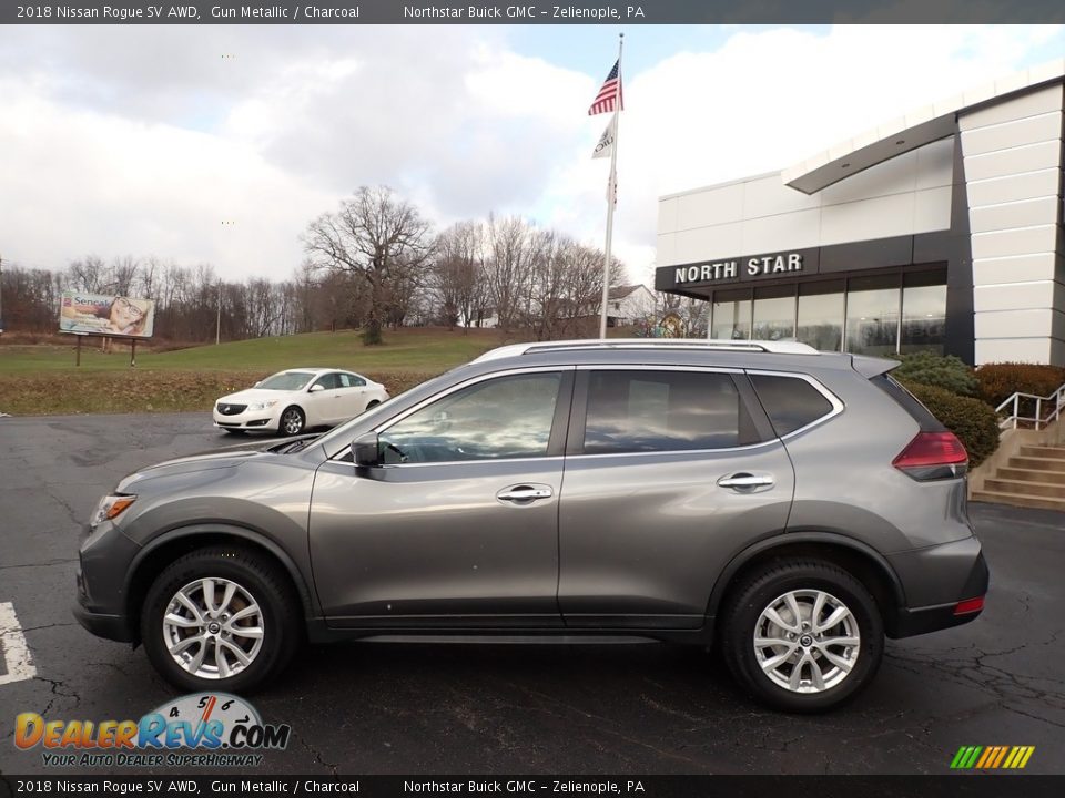 2018 Nissan Rogue SV AWD Gun Metallic / Charcoal Photo #14