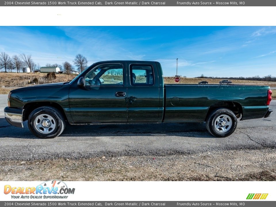 Dark Green Metallic 2004 Chevrolet Silverado 1500 Work Truck Extended Cab Photo #7