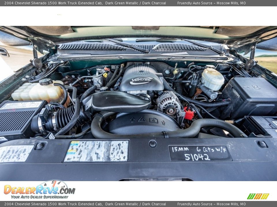 2004 Chevrolet Silverado 1500 Work Truck Extended Cab Dark Green Metallic / Dark Charcoal Photo #16