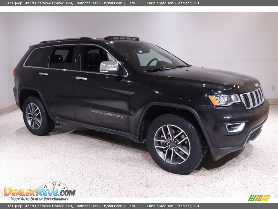 2021 Jeep Grand Cherokee Limited 4x4 Diamond Black Crystal Pearl / Black Photo #1
